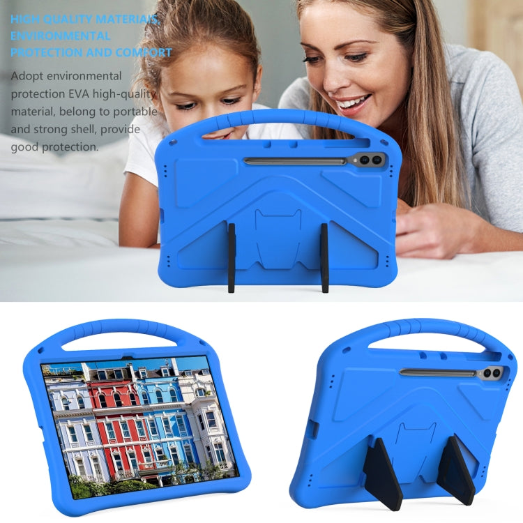 For Samsung Galaxy Tab S9 Ultra EVA Shockproof Tablet Case with Holder(Blue)