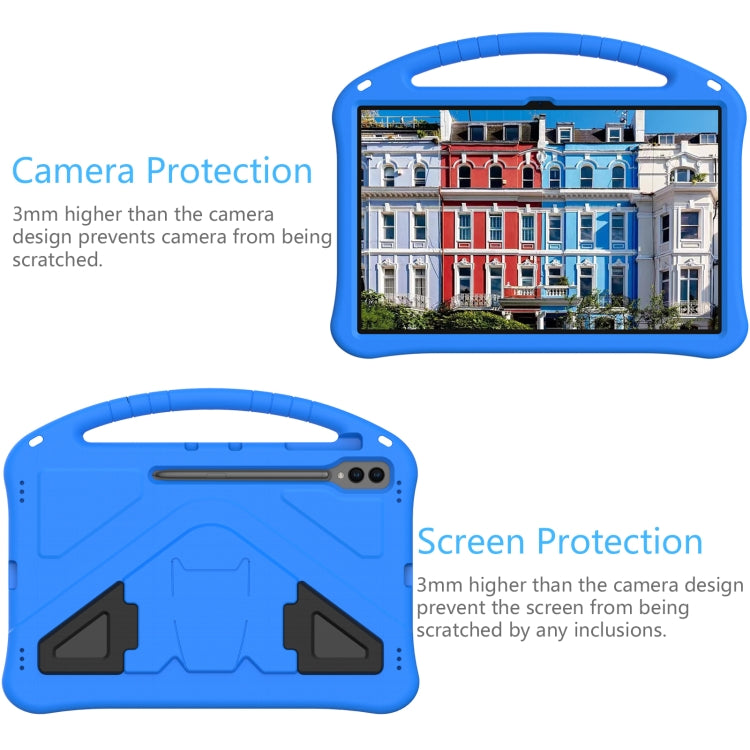 For Samsung Galaxy Tab S9 Ultra EVA Shockproof Tablet Case with Holder(Blue)