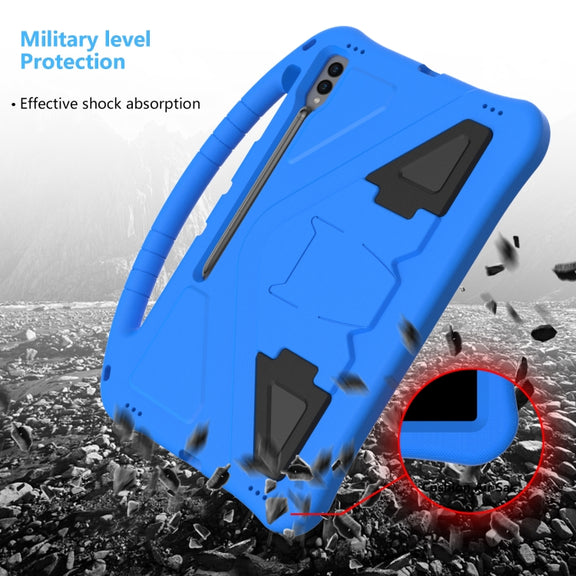 For Samsung Galaxy Tab S9 Ultra EVA Shockproof Tablet Case with Holder(Blue)