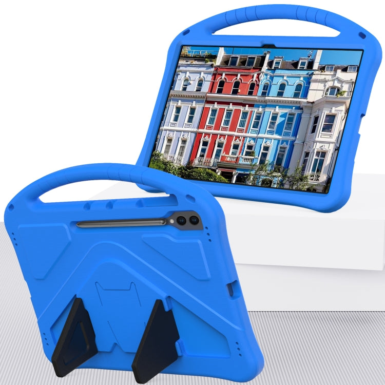 For Samsung Galaxy Tab S9 Ultra EVA Shockproof Tablet Case with Holder(Blue)