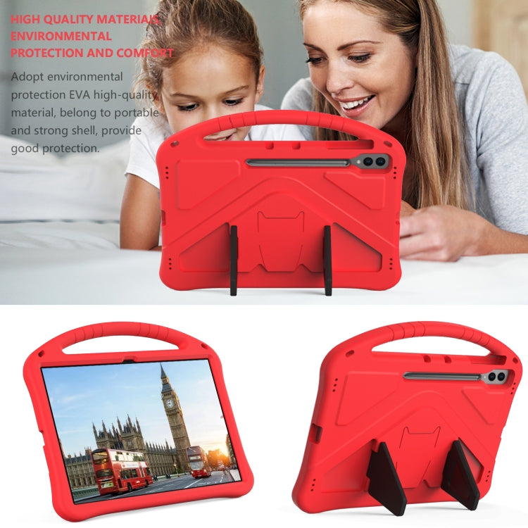 For Samsung Galaxy Tab S9 Ultra EVA Shockproof Tablet Case with Holder(Red)