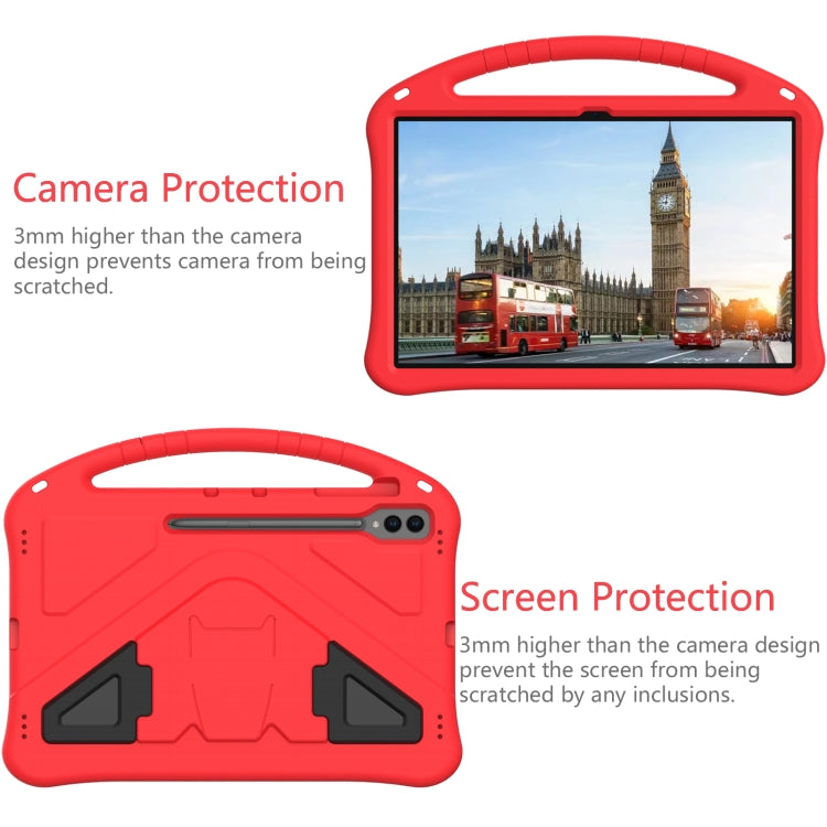 For Samsung Galaxy Tab S9 Ultra EVA Shockproof Tablet Case with Holder(Red)