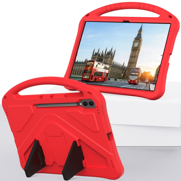 For Samsung Galaxy Tab S9 Ultra EVA Shockproof Tablet Case with Holder(Red)