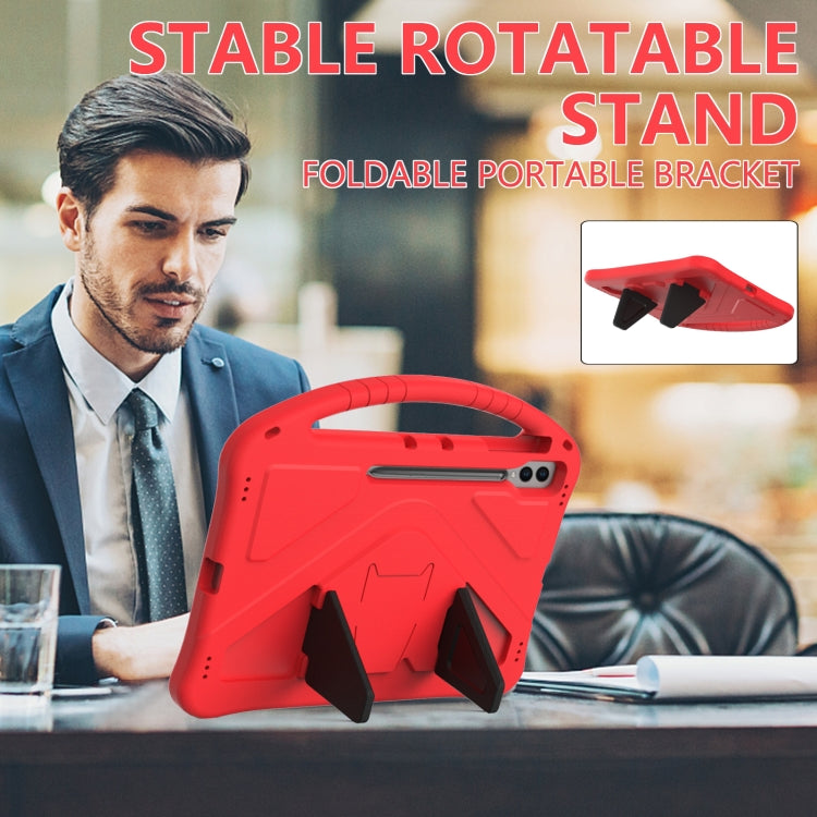 For Samsung Galaxy Tab S9 Ultra EVA Shockproof Tablet Case with Holder(Red)