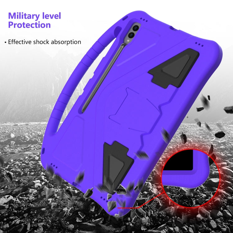 For Samsung Galaxy Tab S9 Ultra EVA Shockproof Tablet Case with Holder(Purple)