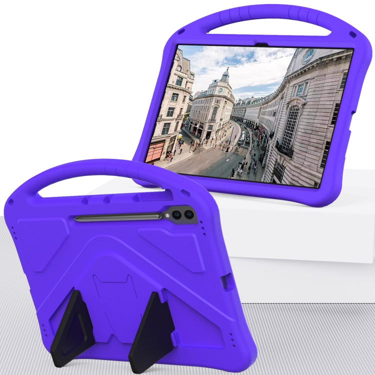 For Samsung Galaxy Tab S9 Ultra EVA Shockproof Tablet Case with Holder(Purple)