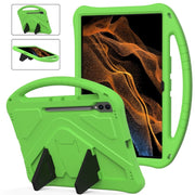 For Samsung Galaxy Tab S9 Ultra EVA Shockproof Tablet Case with Holder(Green)