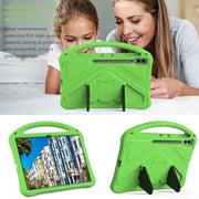 For Samsung Galaxy Tab S9 Ultra EVA Shockproof Tablet Case with Holder(Green)