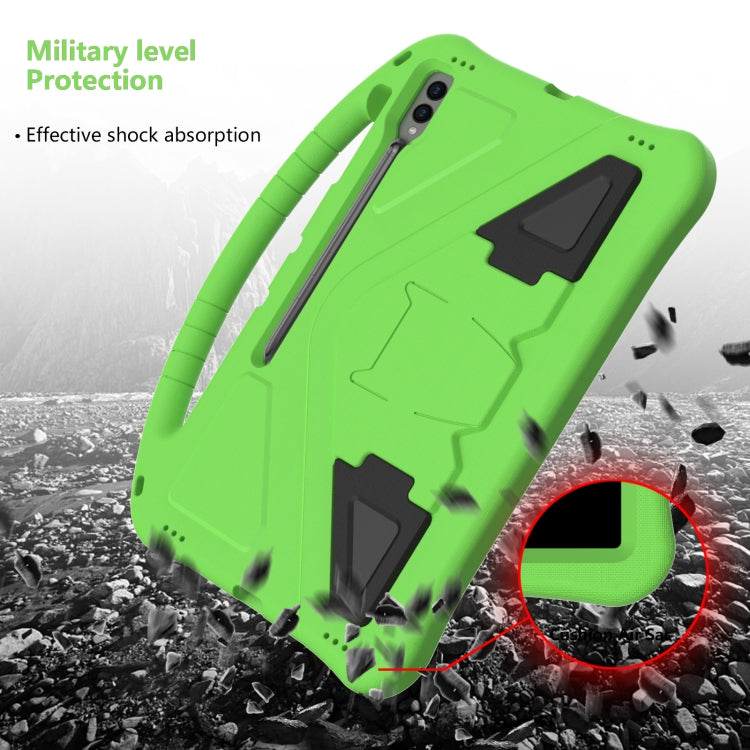 For Samsung Galaxy Tab S9 Ultra EVA Shockproof Tablet Case with Holder(Green)