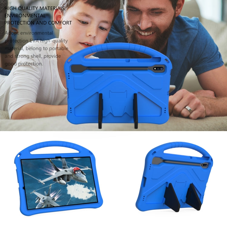 For Samsung Galaxy Tab S10+ 12.4 EVA Shockproof Tablet Case with Holder(Blue)