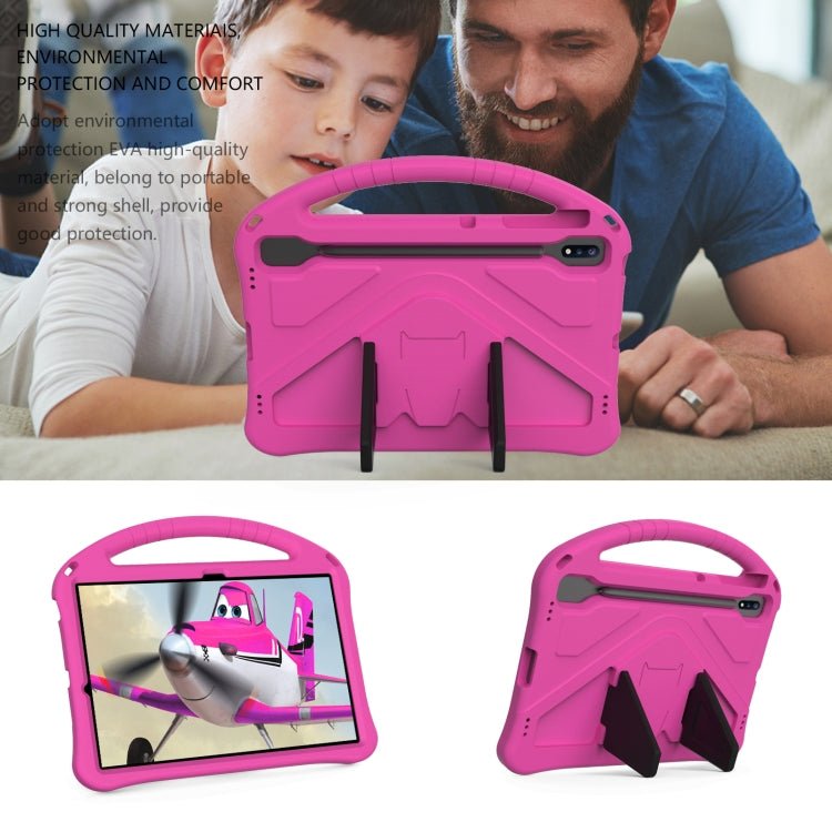 For Samsung Galaxy Tab S10+ 12.4 EVA Shockproof Tablet Case with Holder(Rose Red)
