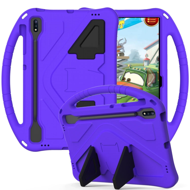 For Samsung Galaxy Tab S10+ 12.4 EVA Shockproof Tablet Case with Holder(Purple)