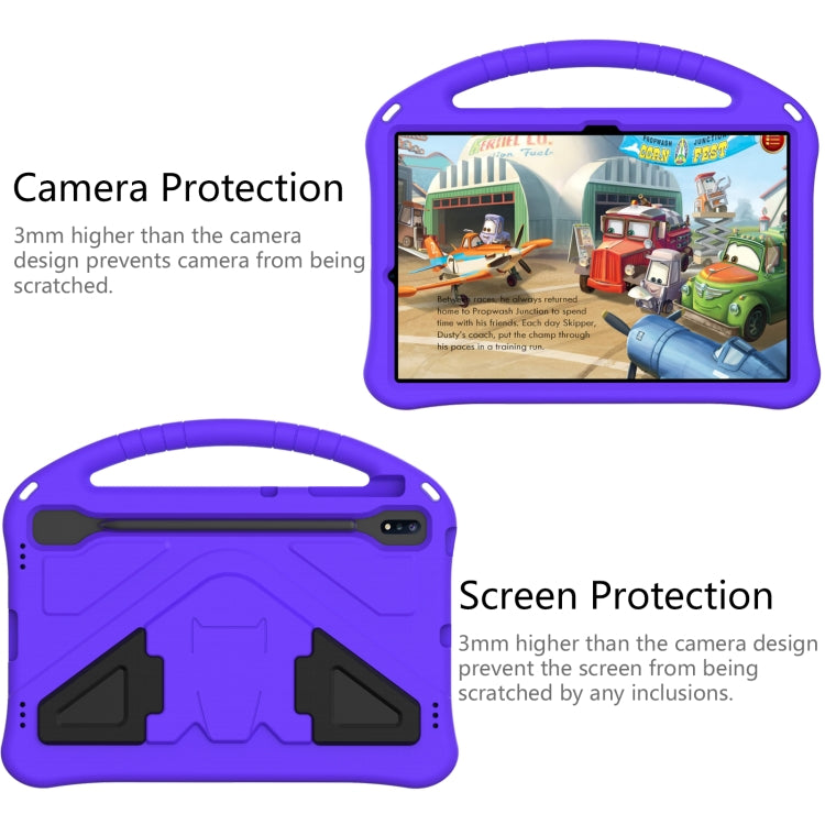 For Samsung Galaxy Tab S10+ 12.4 EVA Shockproof Tablet Case with Holder(Purple)