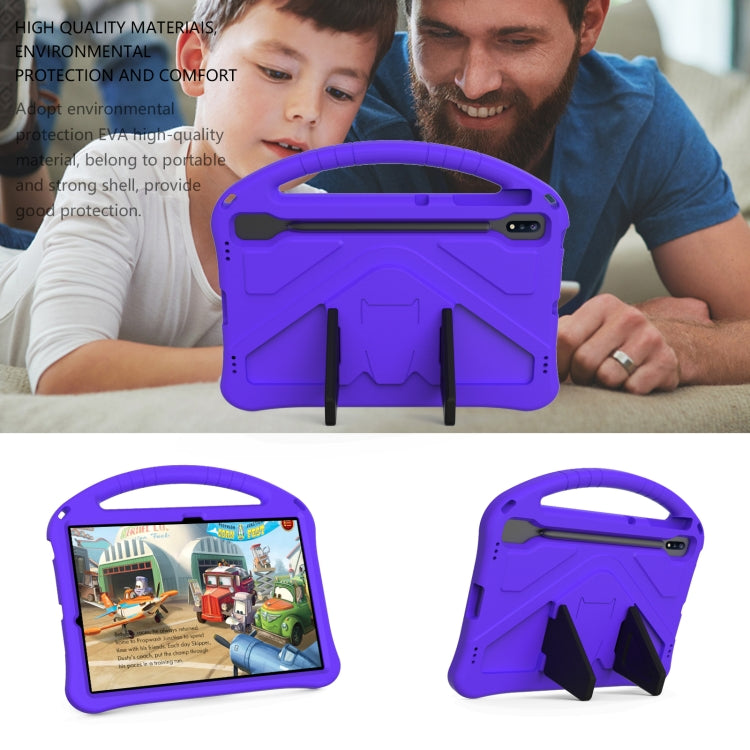 For Samsung Galaxy Tab S10+ 12.4 EVA Shockproof Tablet Case with Holder(Purple)
