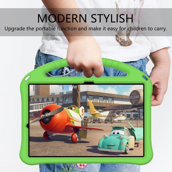 For Samsung Galaxy Tab S10+ 12.4 EVA Shockproof Tablet Case with Holder(Green)