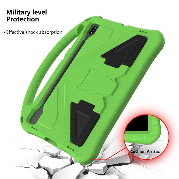 For Samsung Galaxy Tab S10+ 12.4 EVA Shockproof Tablet Case with Holder(Green)