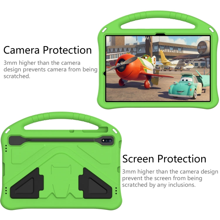 For Samsung Galaxy Tab S10+ 12.4 EVA Shockproof Tablet Case with Holder(Green)