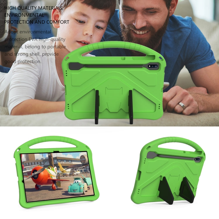 For Samsung Galaxy Tab S10+ 12.4 EVA Shockproof Tablet Case with Holder(Green)