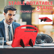 For Samsung Galaxy Tab S10 Ultra 14.6 EVA Shockproof Tablet Case with Holder(Red)