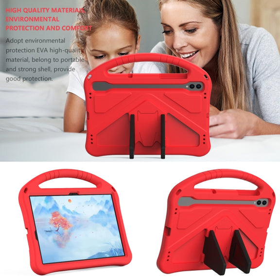 For Samsung Galaxy Tab S10 EVA Shockproof Tablet Case with Holder(Red)