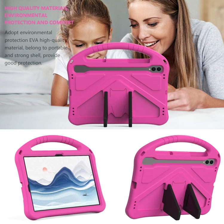 For Samsung Galaxy Tab S10 EVA Shockproof Tablet Case with Holder(Rose Red)