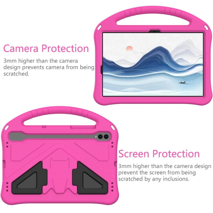 For Samsung Galaxy Tab S10 EVA Shockproof Tablet Case with Holder(Rose Red)
