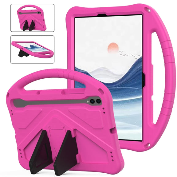 For Samsung Galaxy Tab S10 EVA Shockproof Tablet Case with Holder(Rose Red)