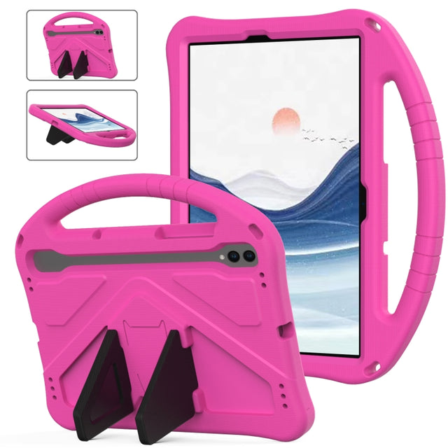 For Samsung Galaxy Tab S10 EVA Shockproof Tablet Case with Holder(Rose Red)