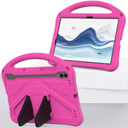 For Samsung Galaxy Tab S10 EVA Shockproof Tablet Case with Holder(Rose Red)