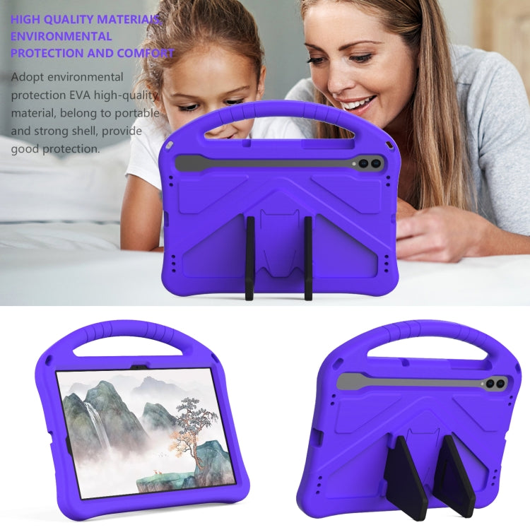For Samsung Galaxy Tab S10 EVA Shockproof Tablet Case with Holder(Purple)