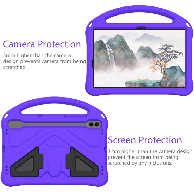 For Samsung Galaxy Tab S10 EVA Shockproof Tablet Case with Holder(Purple)
