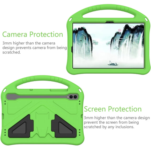 For Samsung Galaxy Tab S10 EVA Shockproof Tablet Case with Holder(Green)