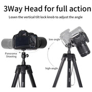JMARY KP2208 Photography Live Streaming 1.7m Fill Light Camera Metal Tripod Holder