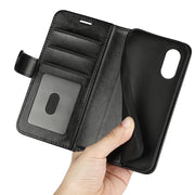 For Motorola Moto G Play 2024 R64 Texture Horizontal Flip Leather Phone Case(Black)