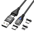 ENKAY 6-in-1 PD60W USB-A / Type-C to Type-C / 8 Pin / Micro USB Magnetic Fast Charging Cable, Cable Length:1m(Black) - Charging Cable & Head by ENKAY | Online Shopping South Africa | PMC TechLife | Buy Now Pay Later Mobicred