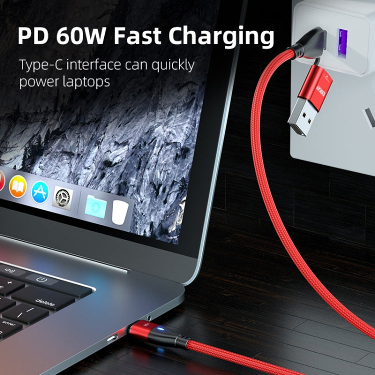 ENKAY 6-in-1 PD60W USB-A / Type-C to Type-C / 8 Pin / Micro USB Magnetic Fast Charging Cable, Cable Length:1m(Red)