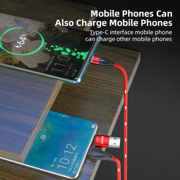 ENKAY 6-in-1 PD100W USB-A / Type-C to Type-C / 8 Pin / Micro USB Magnetic Fast Charging Cable, Cable Length:1m(Red)