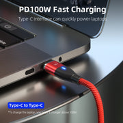 ENKAY 6-in-1 PD100W USB-A / Type-C to Type-C / 8 Pin / Micro USB Magnetic Fast Charging Cable, Cable Length:2m(Purple)