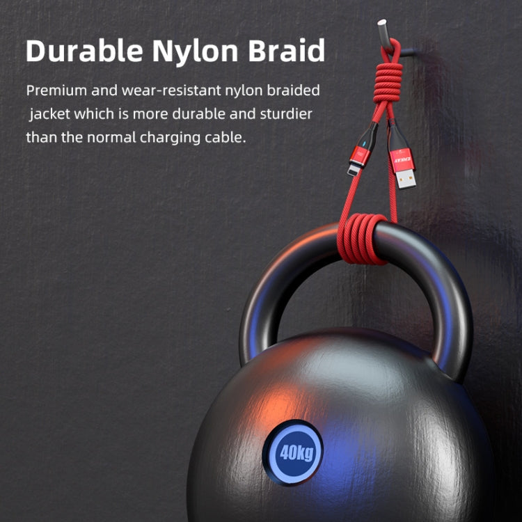 ENKAY 6-in-1 PD100W USB-A / Type-C to Type-C / 8 Pin / Micro USB Magnetic Fast Charging Cable, Cable Length:2m(Red)