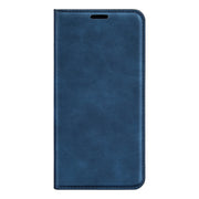 For Motorola Edge 5G 2024 Retro-skin Magnetic Suction Leather Phone Case(Dark Blue)