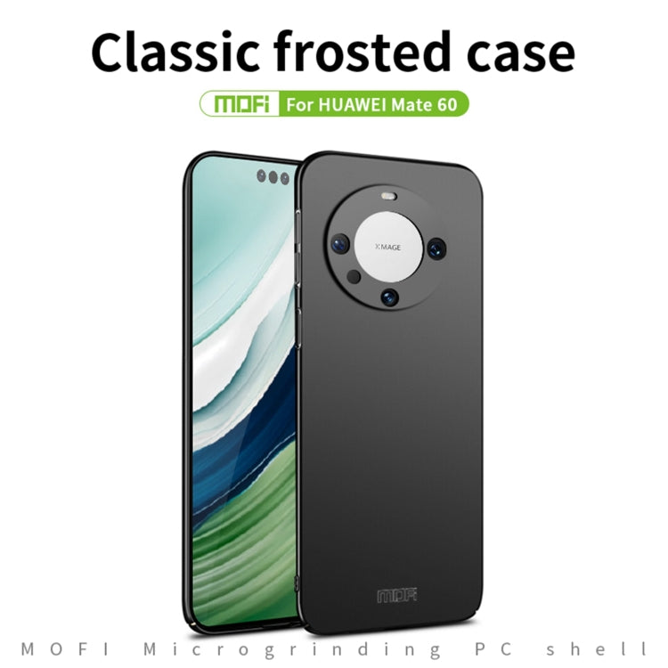 For Huawei Mate 60 MOFI Micro-Frosted PC Ultra-thin Hard Phone Case(Black)