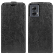 For Motorola Moto G Power 5G 2024 R64 Texture Single Vertical Flip Leather Phone Case(Black)
