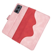 For Motolora Edge 5G 2024 Stitching Horizontal Flip Leather Phone Case(Red)