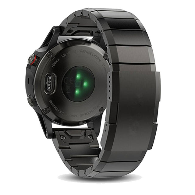 For Garmin Epix Pro 47mm 22mm Titanium Alloy Quick Release Watch Band(Black)