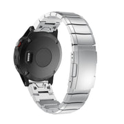 For Garmin Instinct Crossover 22mm Titanium Alloy Quick Release Watch Band(Sliver)