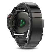 For Garmin Forerunner 955 22mm Titanium Alloy Quick Release Watch Band(Black)