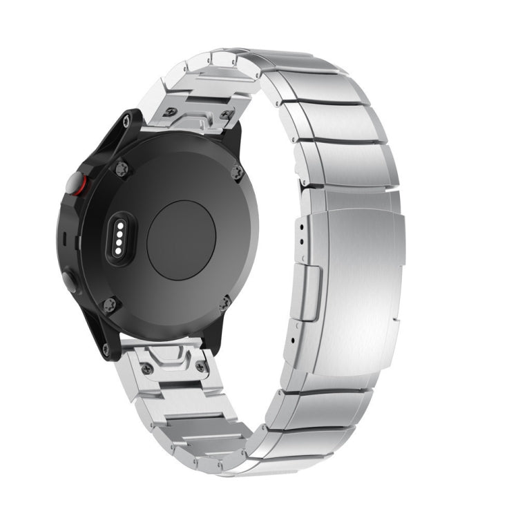 For Garmin Fenix 7 Titanium Alloy Quick Release 22mm Watch Band(Sliver)