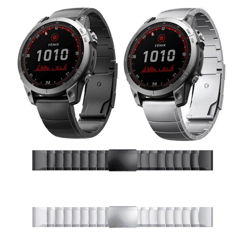 For Garmin Fenix 5 22mm Titanium Alloy Quick Release Watch Band(Sliver)