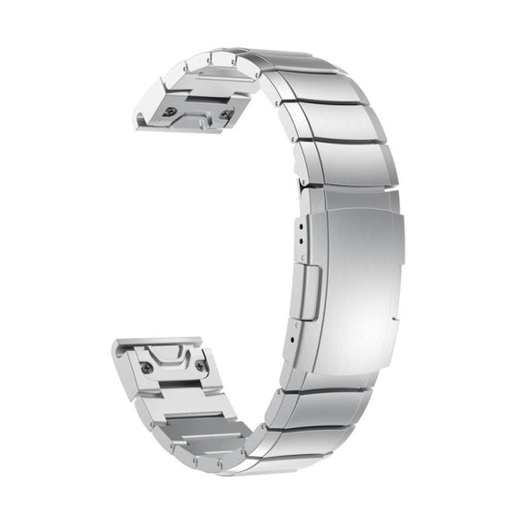 For Garmin Fenix 7X Solar 26mm Titanium Alloy Quick Release Watch Band(Sliver)