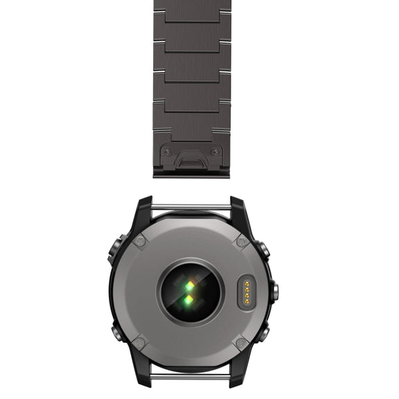 For Garmin Instinct 2X Solar Titanium Alloy Quick Release 26mm Watch Band(Black)